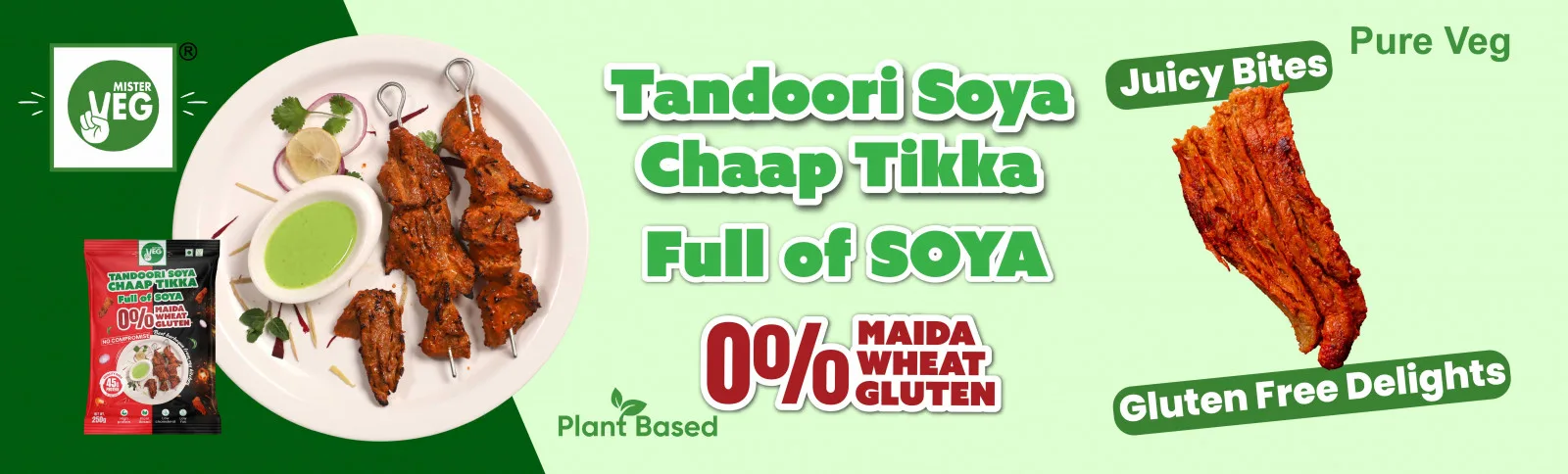 Mister Veg 0% Maida, 0% Wheat and 0% Gluten Positioning