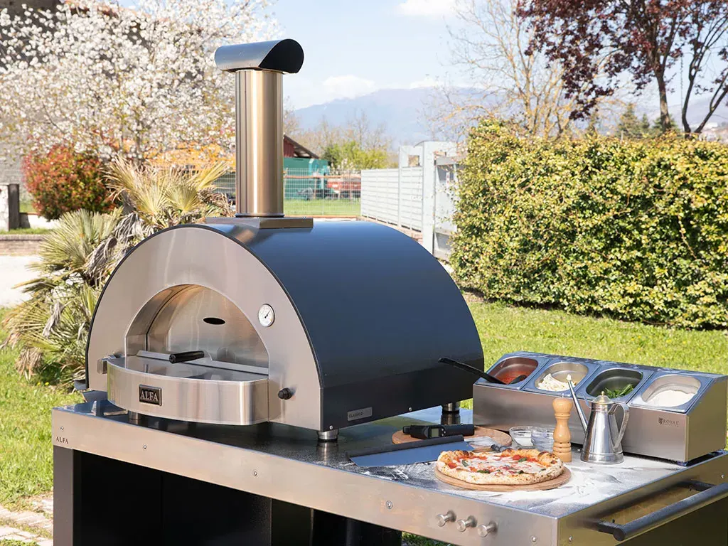 Alfa Forni Classico Hybrid Gas & Wood Fired Pizza Oven 4 Pizza 80 x 60 cm 3