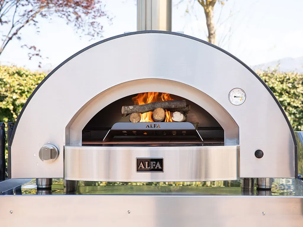Alfa Forni Classico Hybrid Gas & Wood Fired Pizza Oven 4 Pizza 80 x 60 cm 7