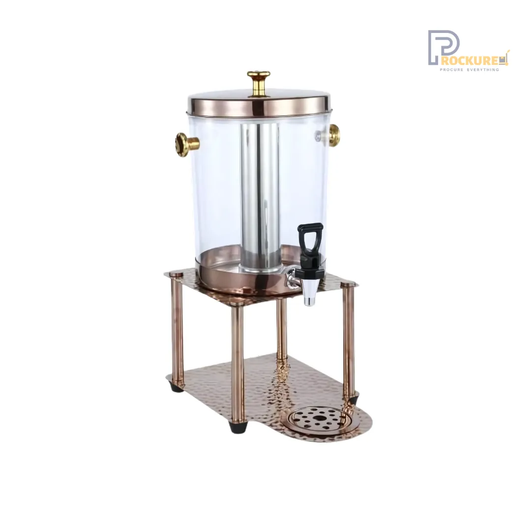 Rose Gold Pillar Juice Dispenser – 7L Elegant Drink Server