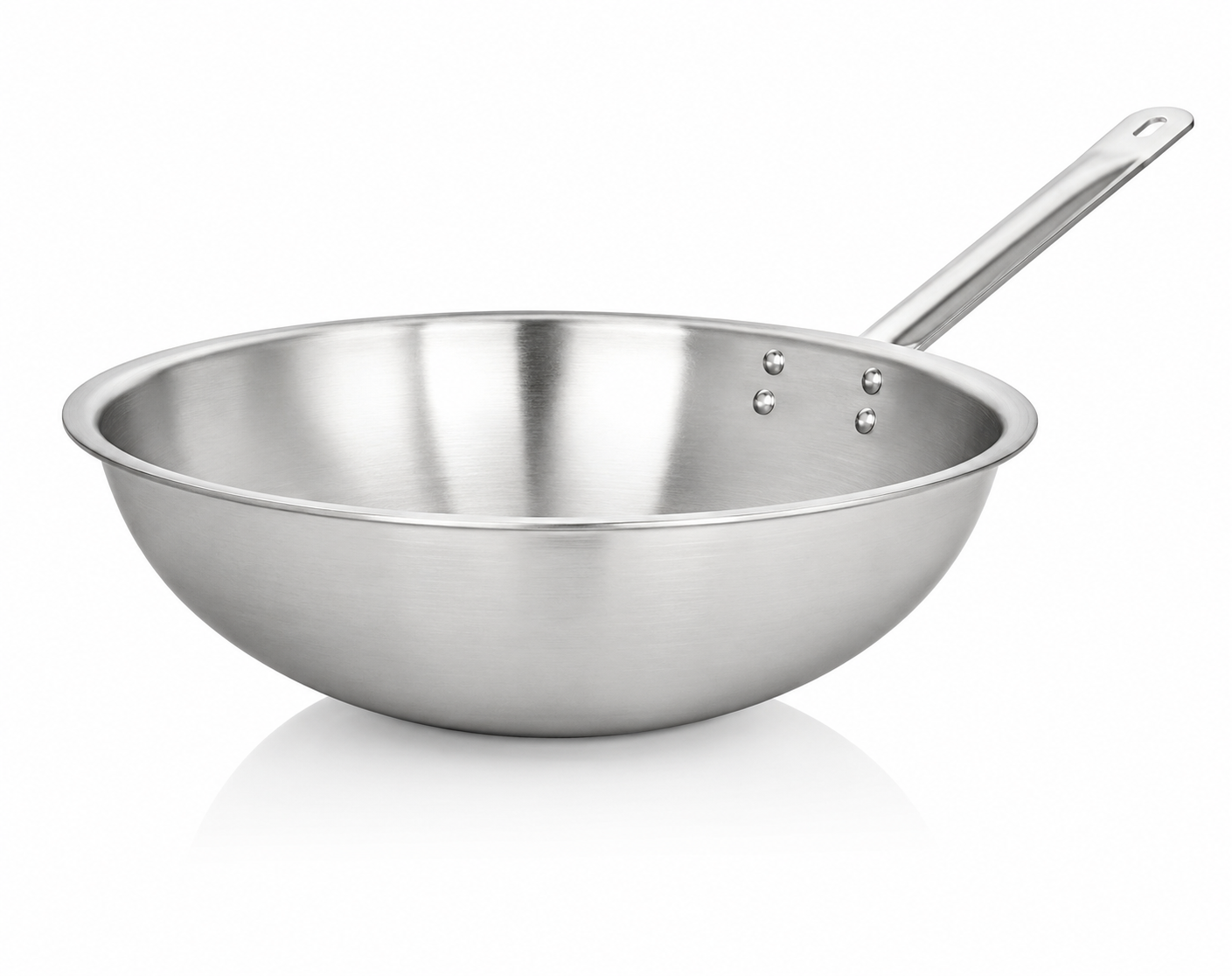 Avon Tri-Ply Wok 34 x 12.5 cm, 8L – Heavy-Duty Stainless Steel Kadhai for Home, Restaurant & Commercial Use