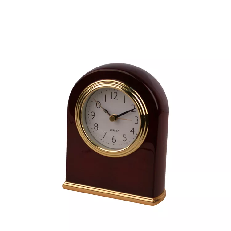 Easton Wooden Alarm Clock ES9003 – Mahogany Finish with Silent Operation (99 × 31 × 125 mm)