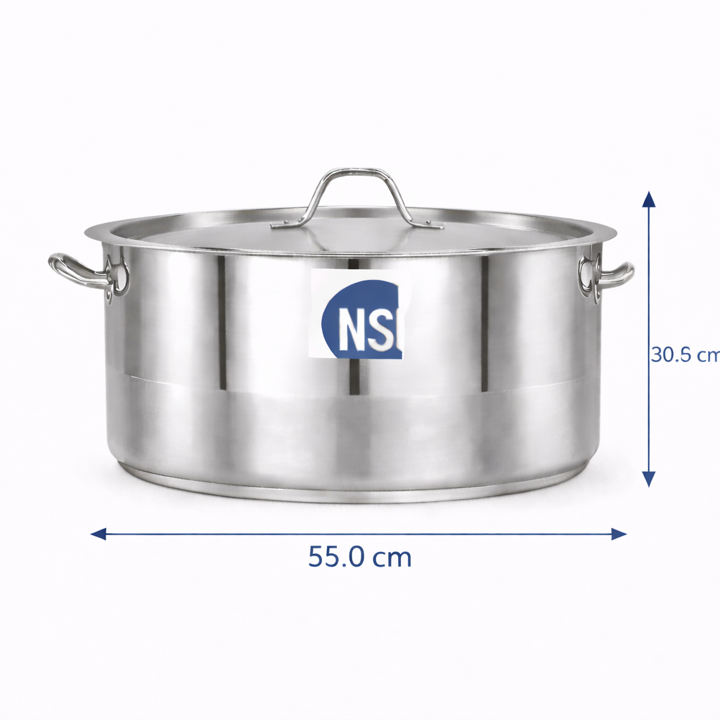 Pradeep Stainless Steel Cookpot 71 Litre - Cook Pot 1/2 Size 55 x 30 cm7229M/55
