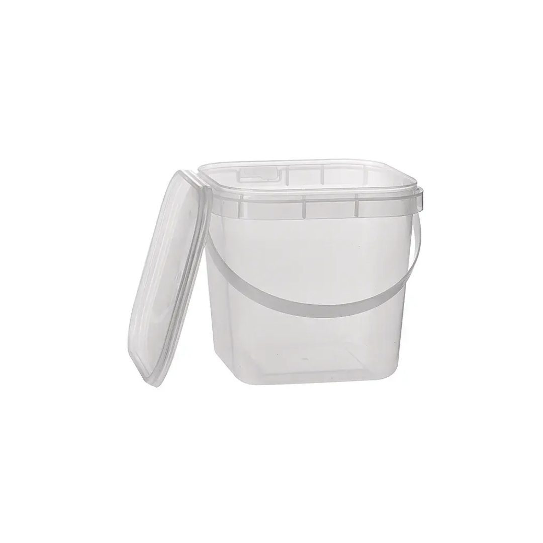 Square Tamper Proof Container with Handle 1500ml
