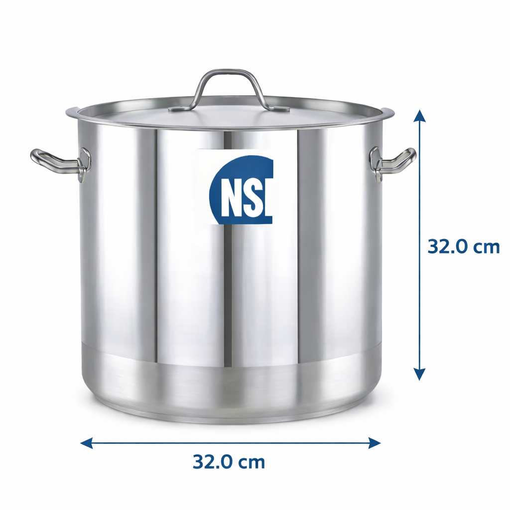 Stainless Steel Cookpot 26 Litre - Professional Cookpot 32x32cm 7229S/32