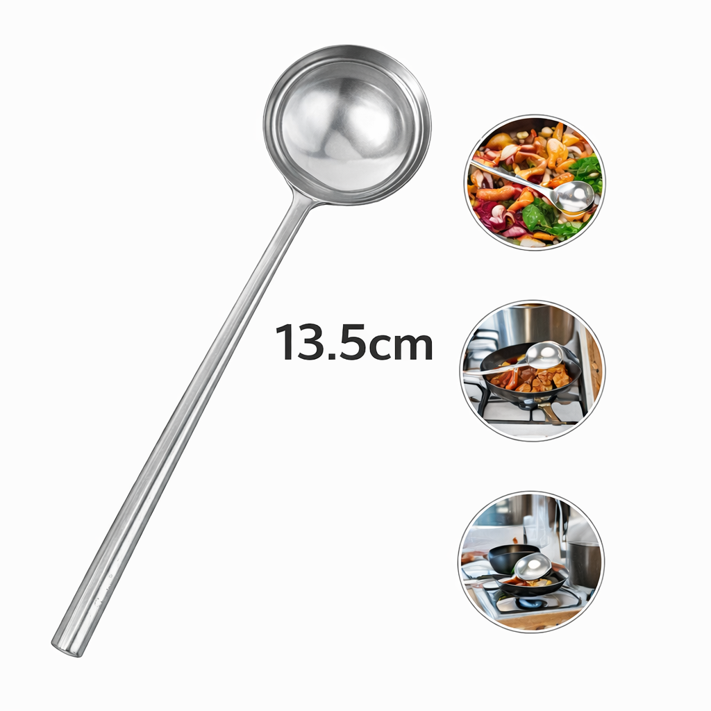 Ladle SS 13.5 CM - Heavy-Duty Stainless Steel Serving Ladle