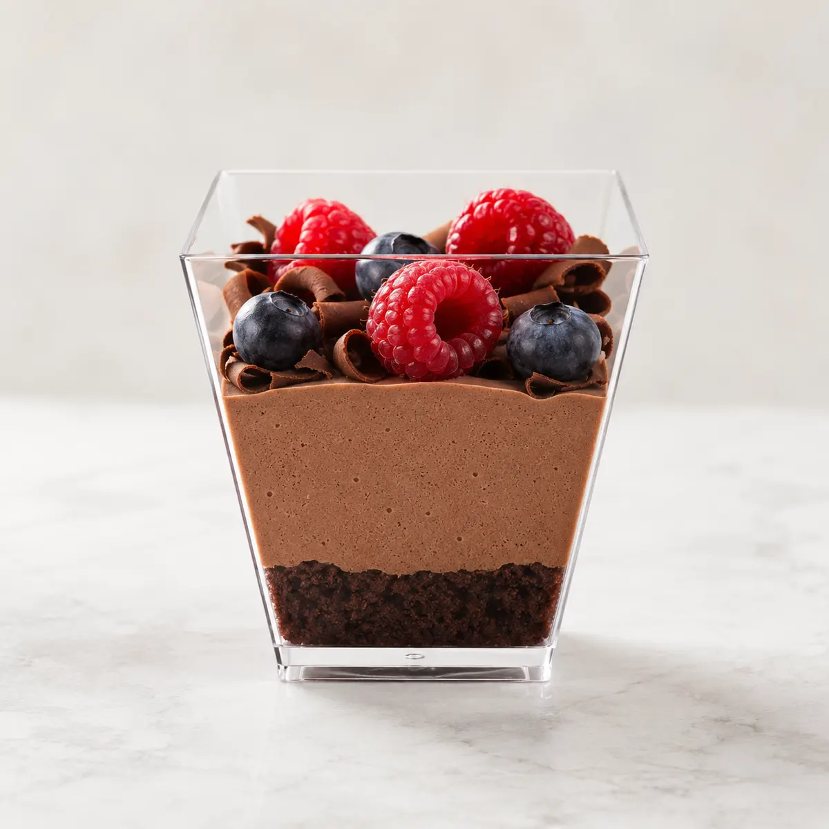 Acrylic Plastic Square Dessert Cup N4 60ML 2