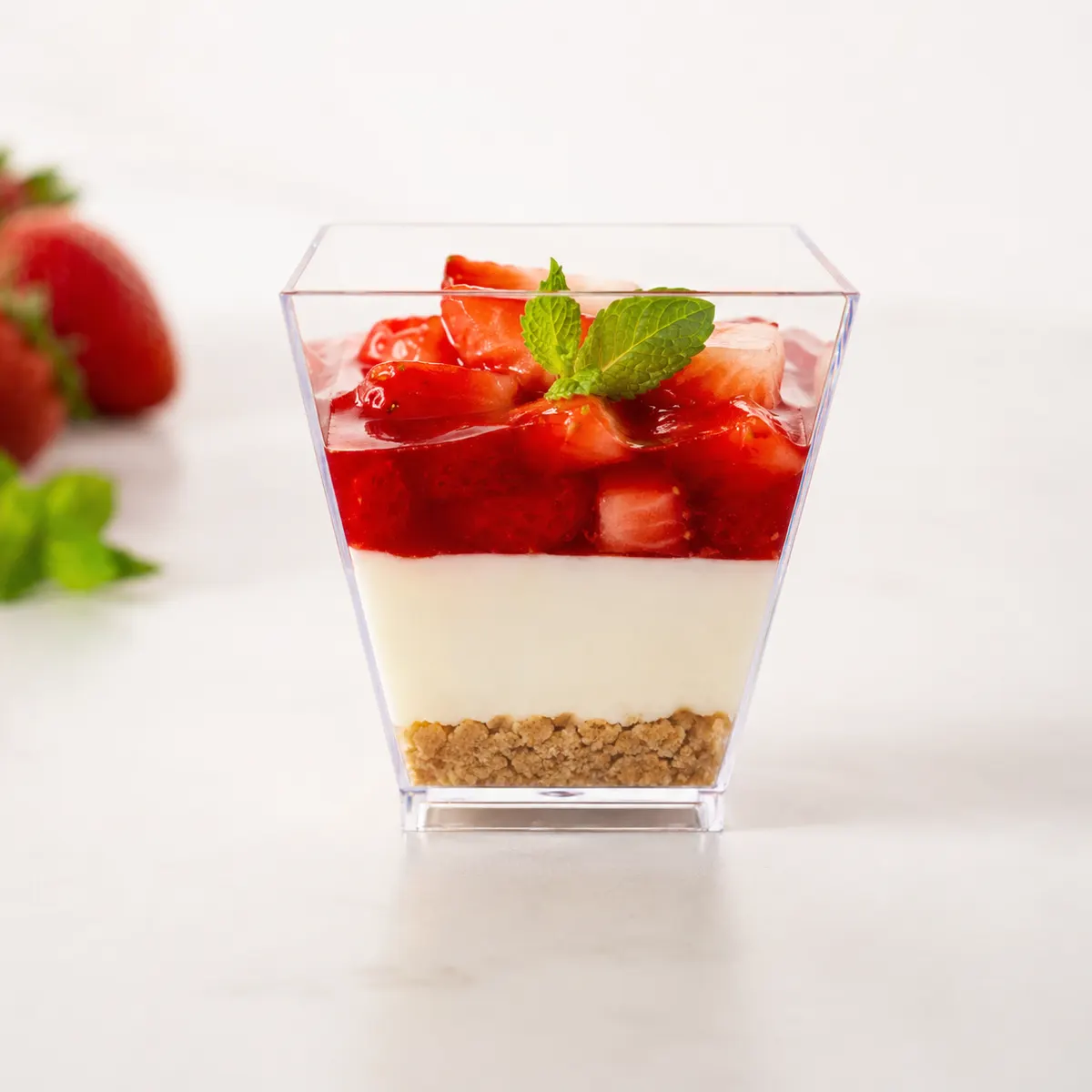 Acrylic Plastic Square Dessert Cup N4 60ML 3