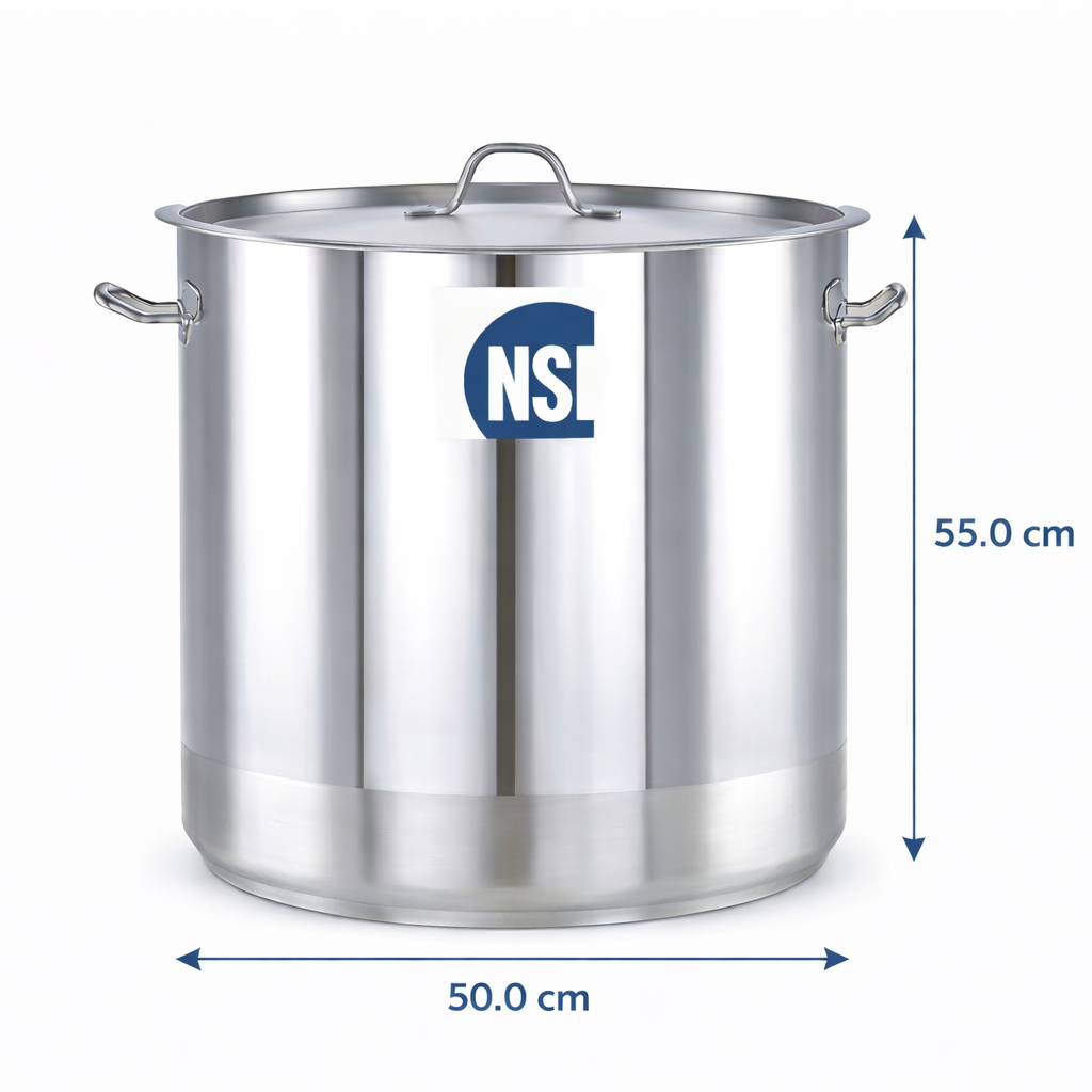 Stainless Steel Cookpot 130 Litre - Professional Cookpot 55x55 cm 7229S/55