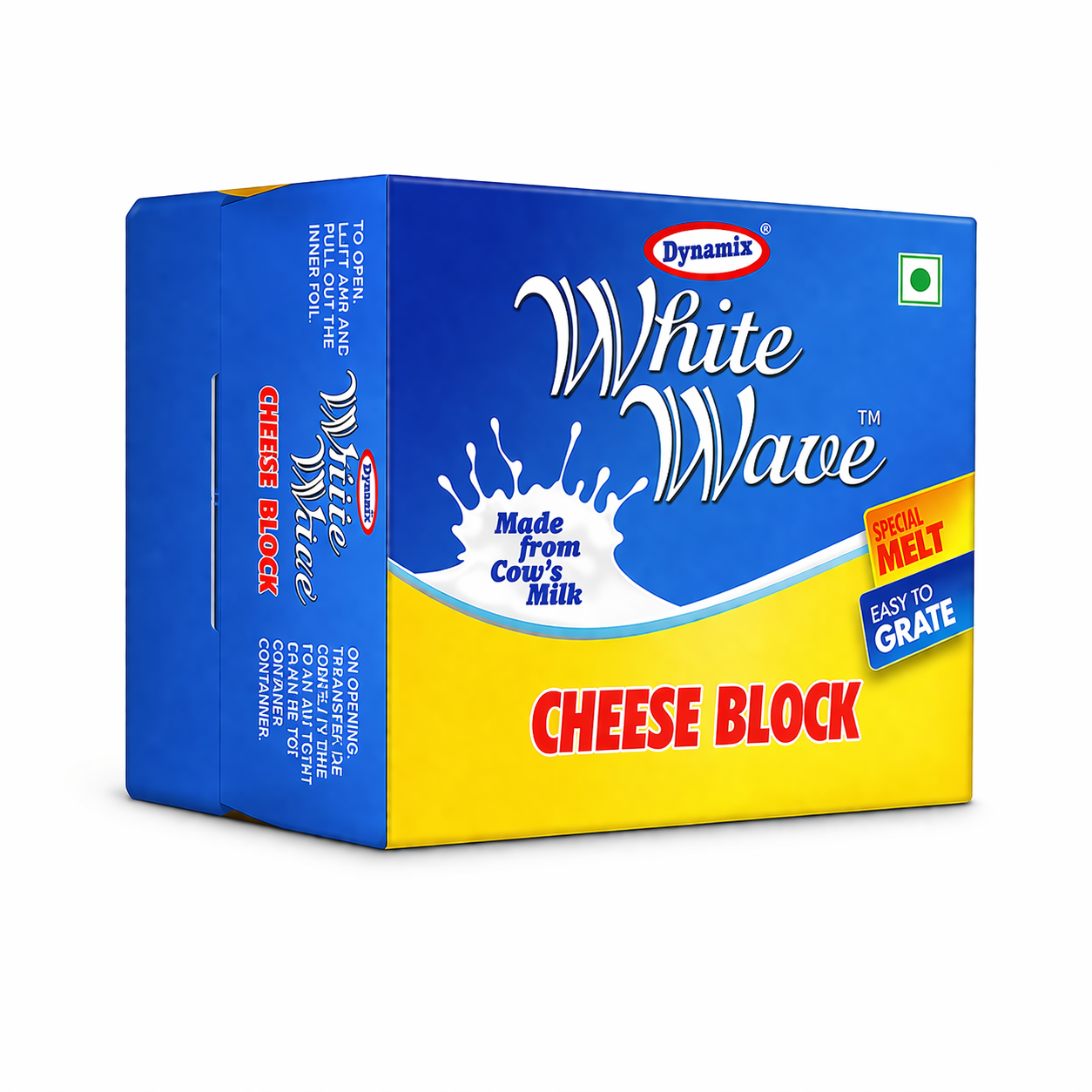 Dynamix White Wave Colour Natural Cheese Block 1kg (1*12)