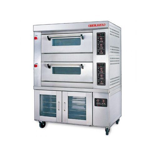 Berjaya 2 Deck Gas Baking Oven with 8 Pan Proofer, Timer, and Ceramic Base (Without Baking Tray) | BJY-2B+8PF-G