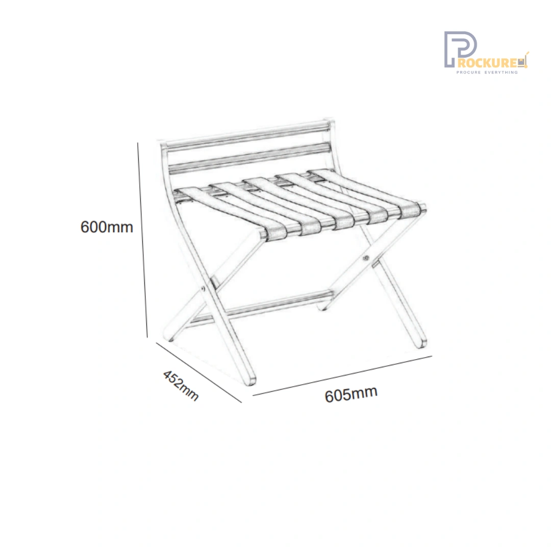 Dolphy Stainless Steel Luggage Rack for Guest Rooms 2