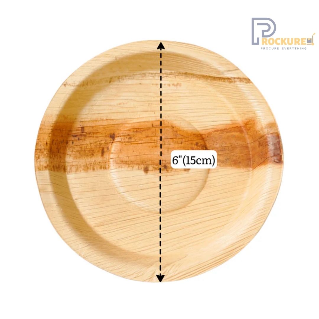 Areca Leaf 6 Inch Deep Round Plate