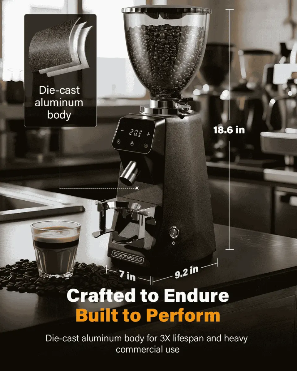 Espressa Ion 64mm Commercial Flat Burr Grinder 4