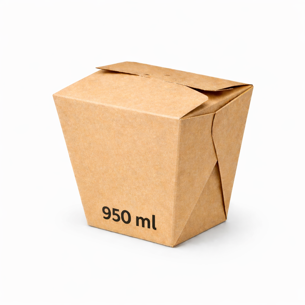 950ml Brown Noodle & Biriyani Box Virgin Kraft Paper