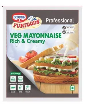 Dr Oetker Funfoods Veg Mayonnaise Rich & Creamy Professional 1 Kg 2
