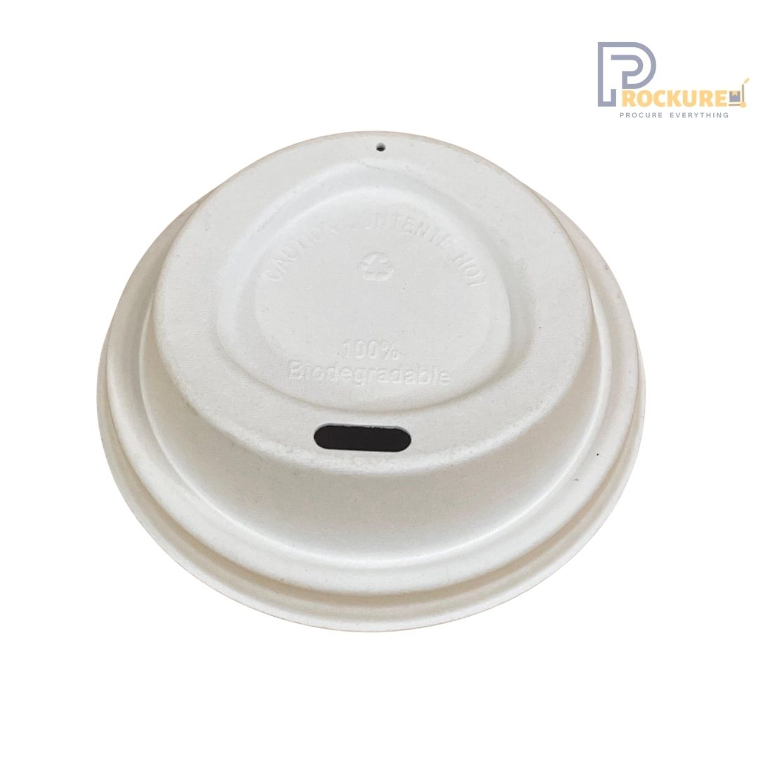 Bagasse Sipper Lid 90 mm For 300 / 360 / 480 / 600 ml Cup