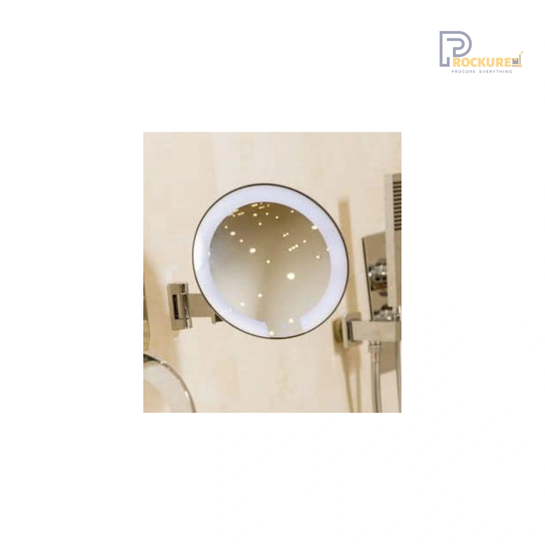 JVD Cosmos 5X LED Wall-Mount Mirror – 200mm, Dual Arm, Chrome Finish (Battery Included)