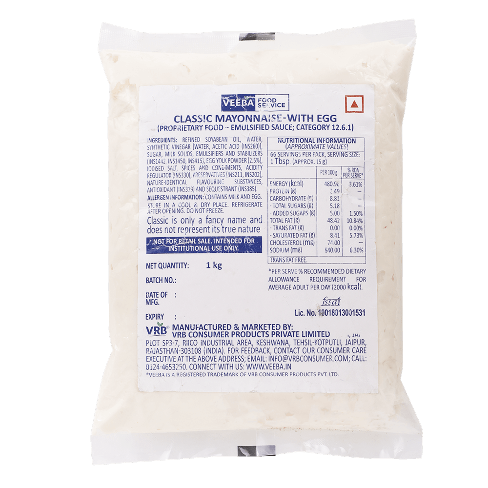 Veeba Classic Mayonnaise with Egg 1 Kg