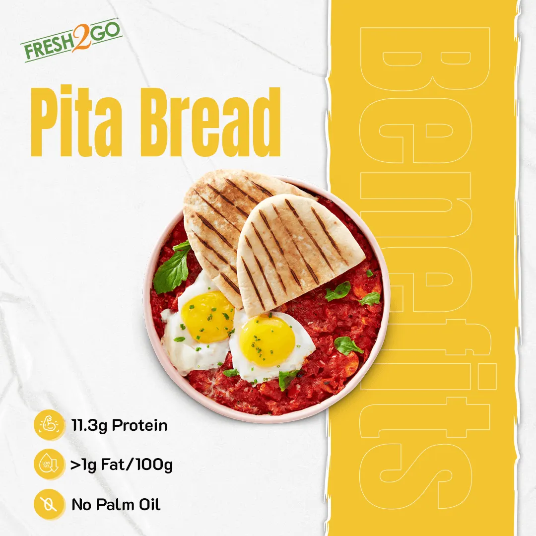 Fresh 2 Go Pita Bread RTC Frozen 420 gm Pack of 6 4