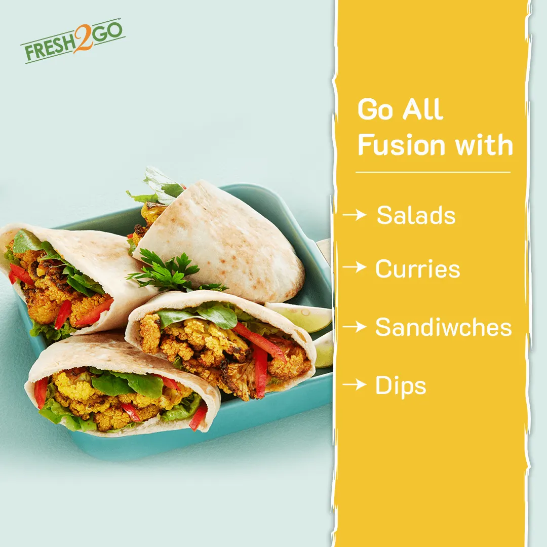 Fresh 2 Go Pita Bread RTC Frozen 420 gm Pack of 6 3