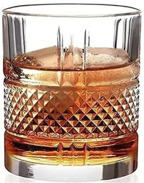 Crystal Whisky Glass – Cut-Pattern Lowball Glass for Premium Beverages