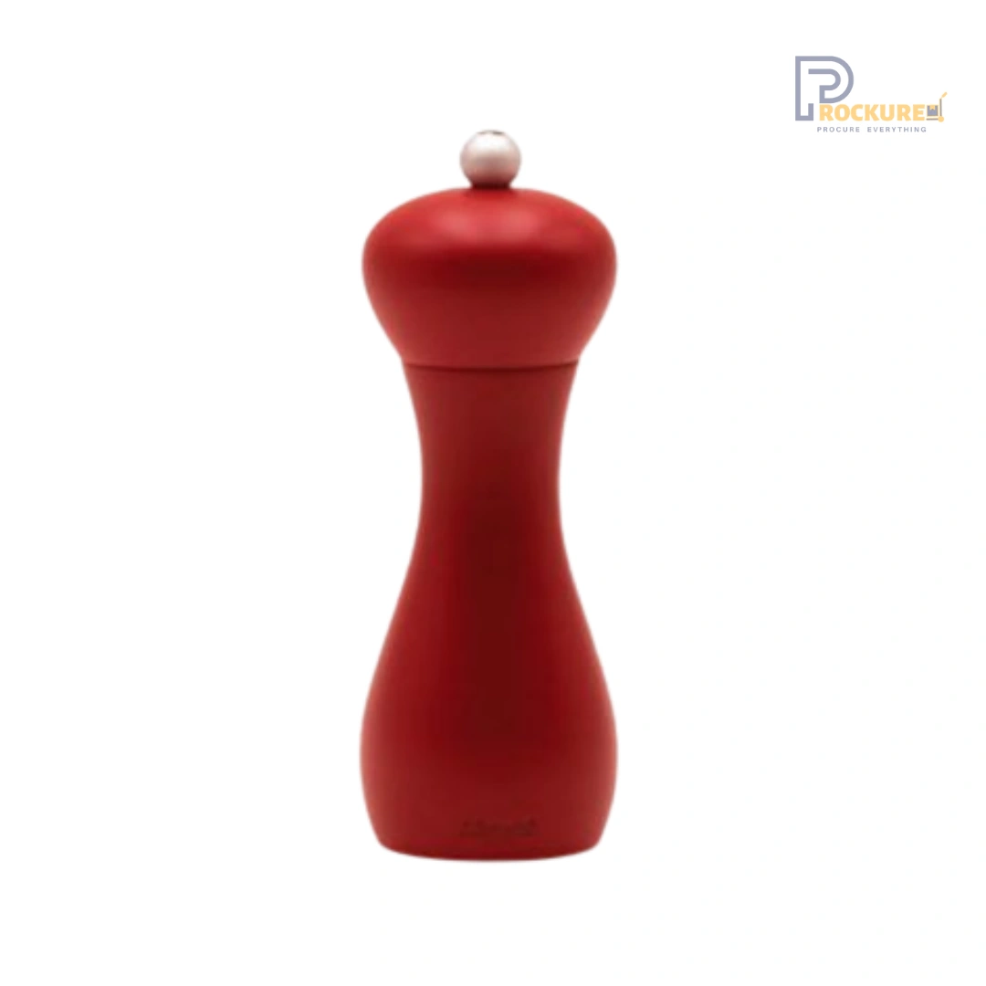 Bisetti Rimini Pepper Mill 18 cm (Burgundy Matt Finish) | Stylish & Unique