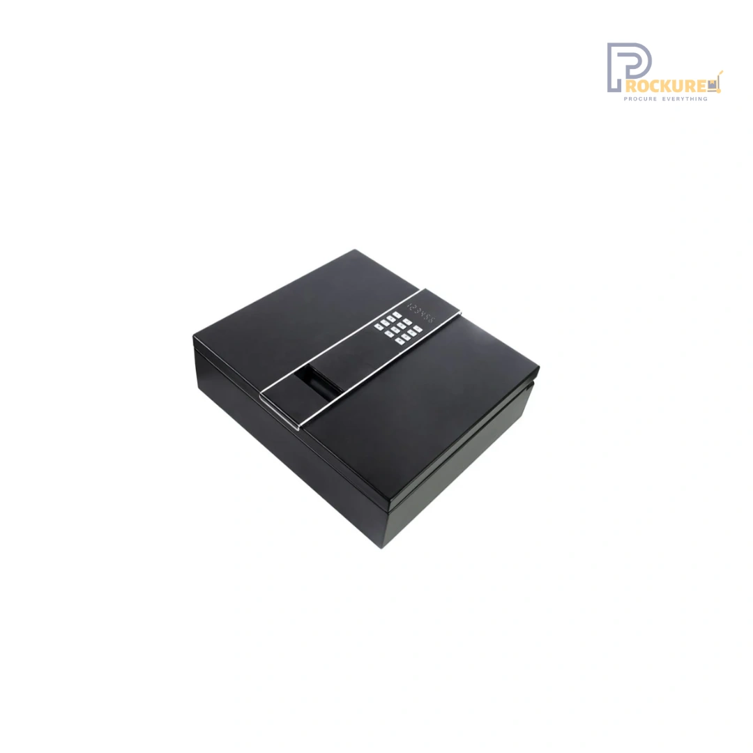 JVD Custodian Top Open Safe - 15" Laptop, Code Lock, CS1 Keylock, 200 Audit, Black