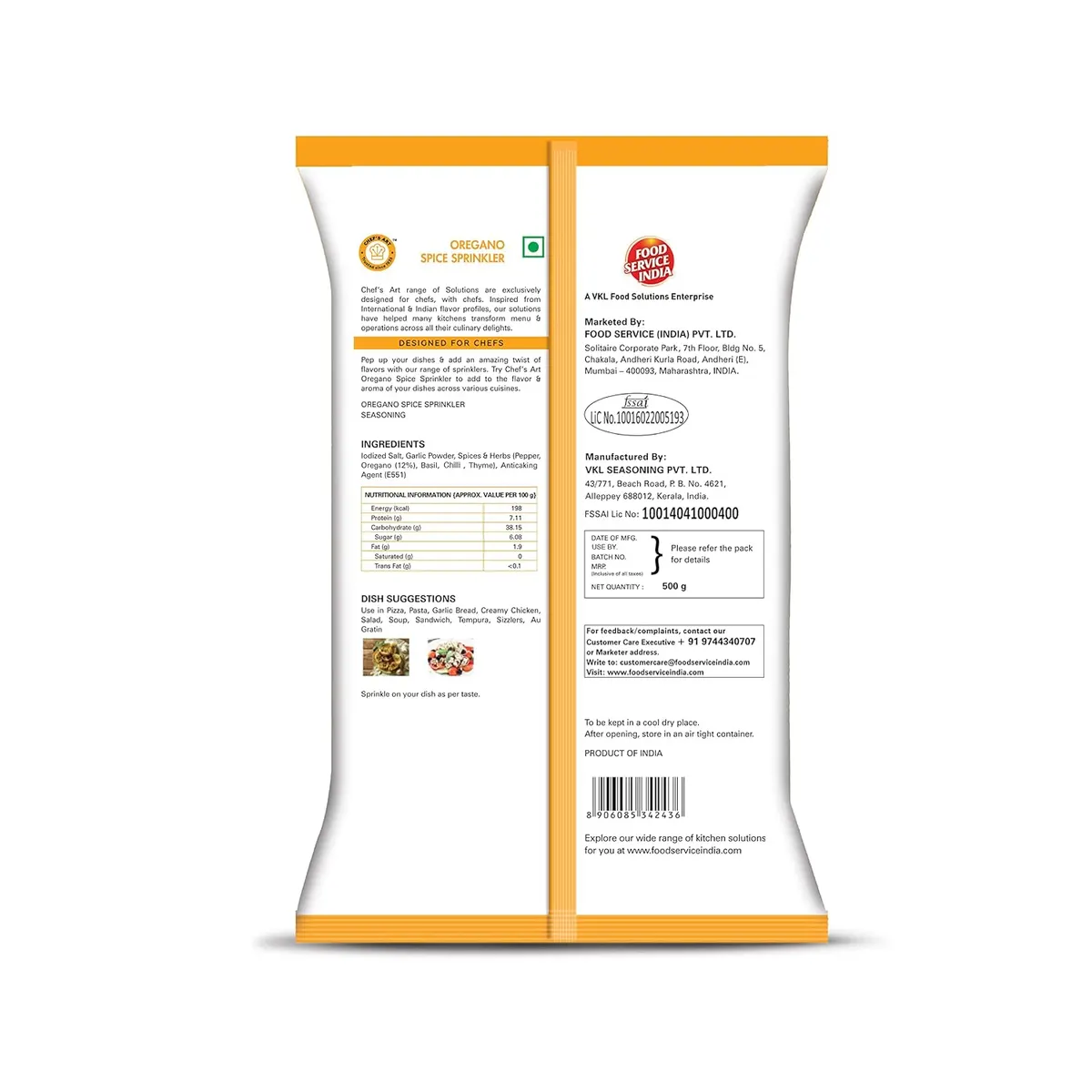 Chef's Art Oregano Spice Sprinkler 500 gm 3