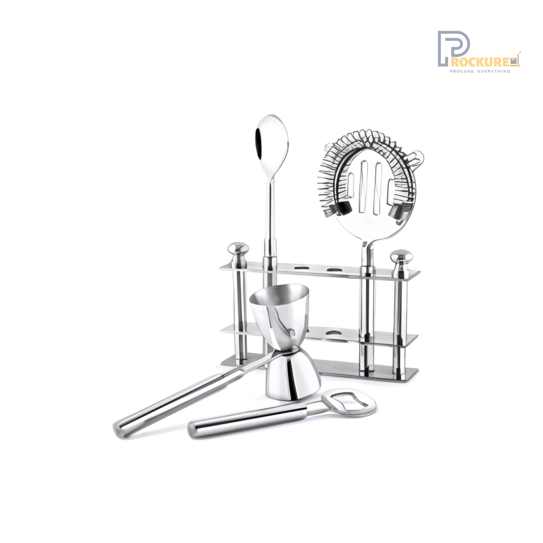 Shapes Compact 4-Piece Bar Tool Set with Stand – SH/BTS/04