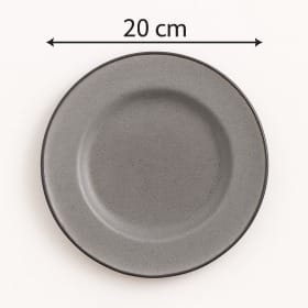 Sanaai Urban Grey Quarter Plate (20 cm) - 24 Pc Carton for Restaurants & Hotels