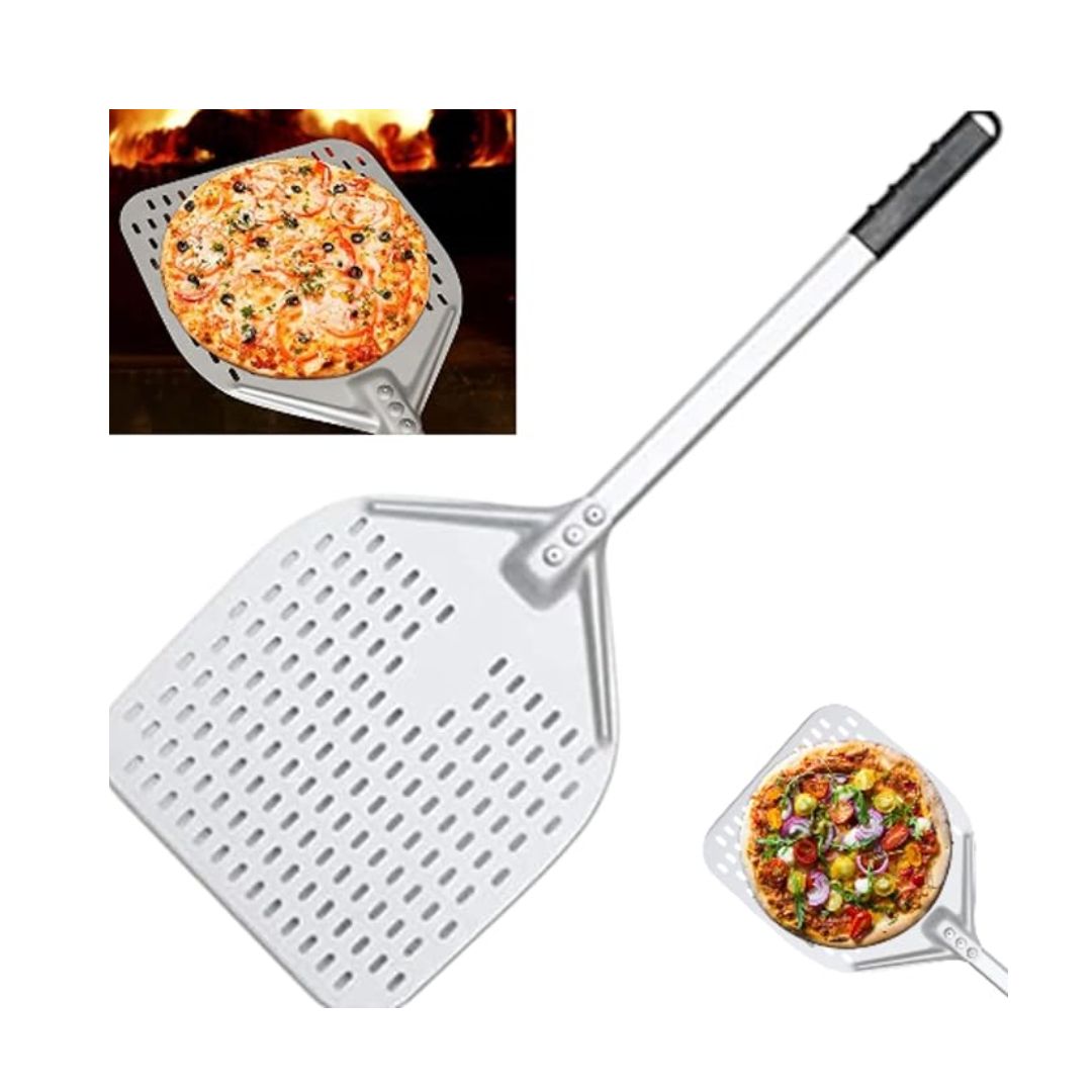 High-Grade Aluminum Pizza Peel – 14-Inch Small Pizza Paddle for Easy Baking