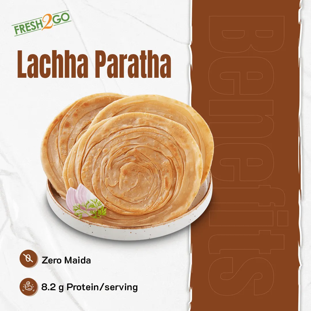 Fresh 2 Go 9 Inch Lachha Paratha Frozen 1 Kg Pack of 10 4