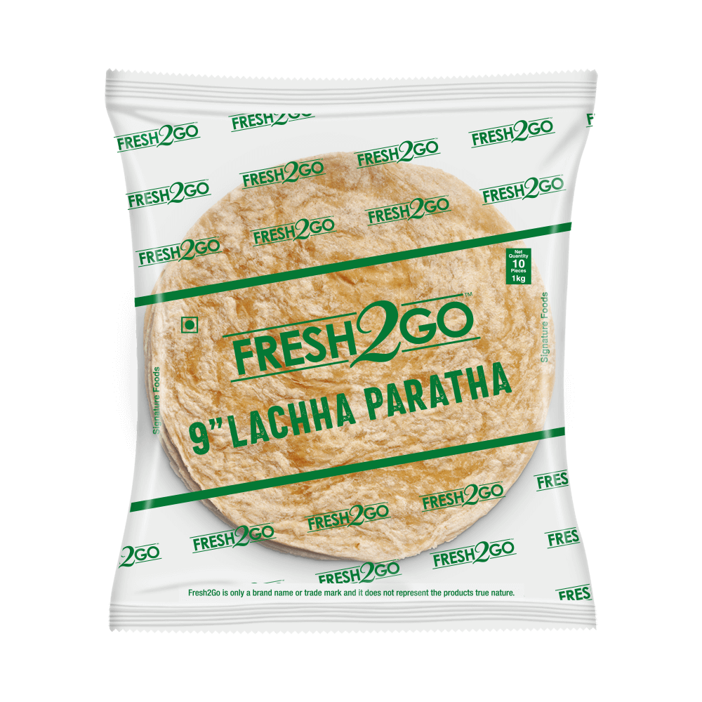 Fresh 2 Go 9 Inch Lachha Paratha Frozen 1 Kg Pack of 10