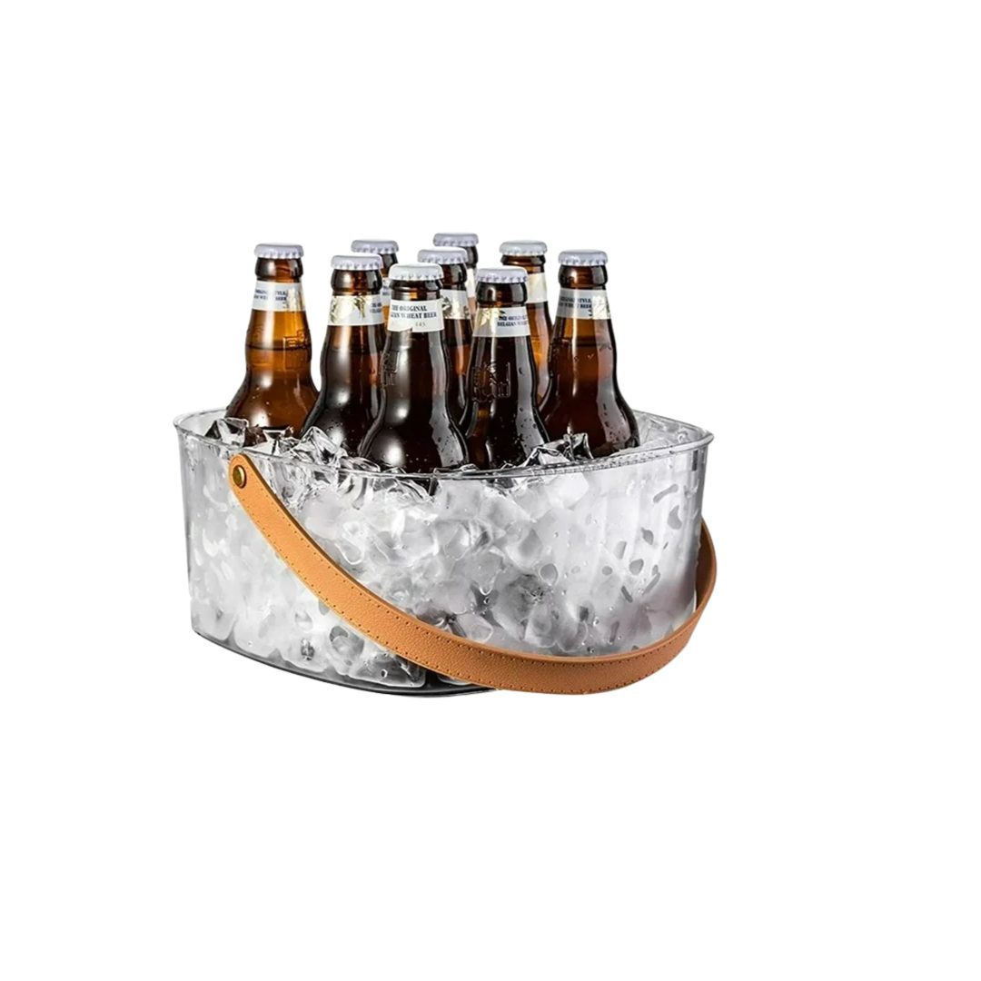 Barkraft Clear Acrylic Beer Bucket – Premium Transparent Bar Ice Bucket
