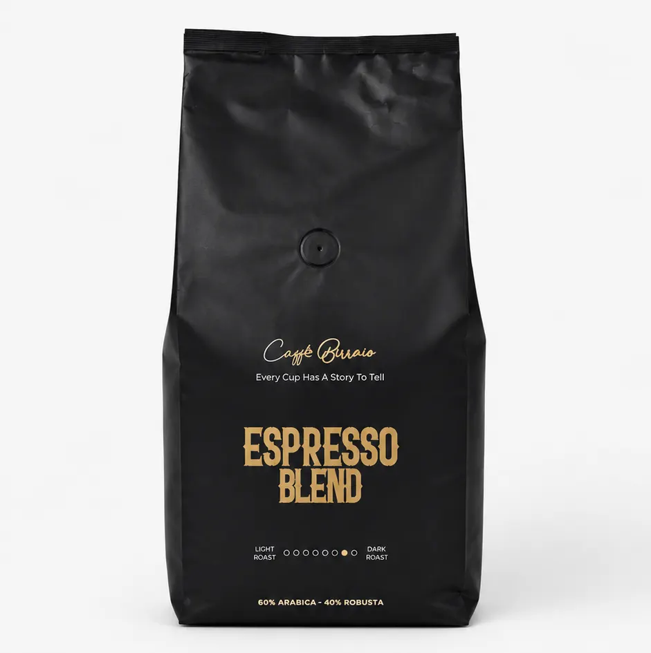 Cafe Birraio Espresso Blend Coffee Beans 1kg Pack