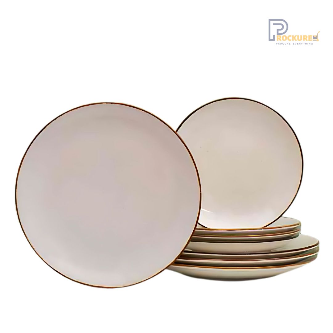 Sanaai Speckled Brown Flat Plate Porcelain 30 cm (12 Pc Carton) - Ideal for Restaurants & Hotels
