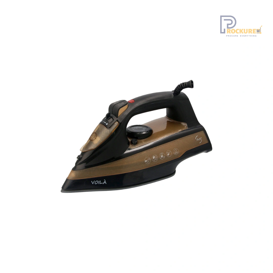 JVD Voila Steam Iron 2400W with Ceramic Soleplate - Black, Indian Plug