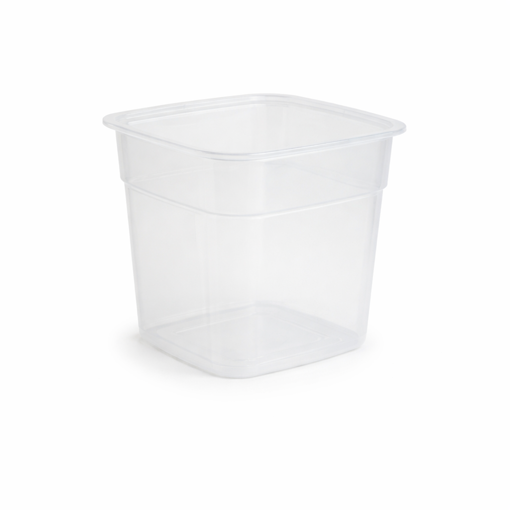 Cambro 1L Food Storage Container - CamSquare Square Polypropylene Translucent 1SFSPROPP190