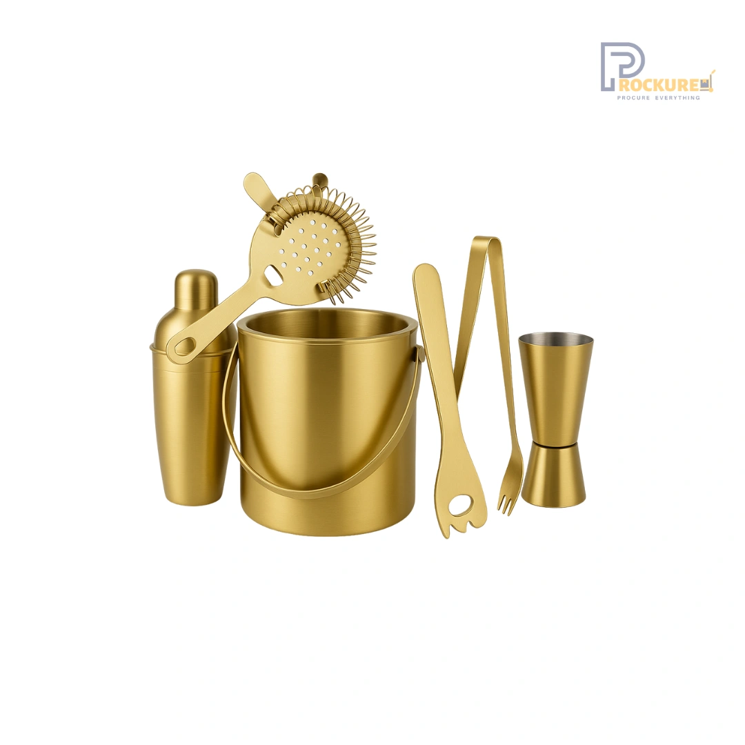 Shapes Aesthetic 6-Piece Gold Bar Tool Set – SC/BRS/TNS/06