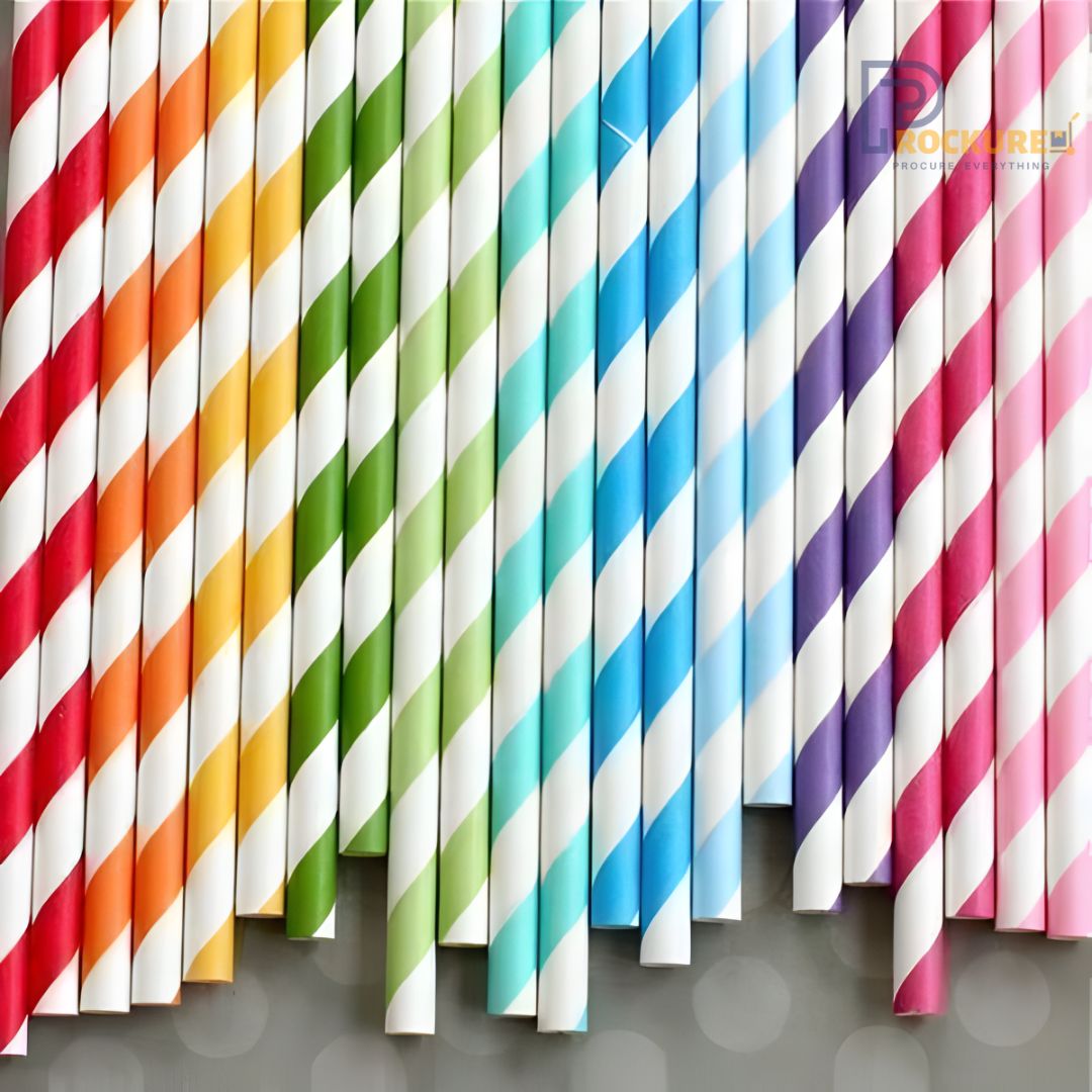 8mm Printed Paper Straws | 330 GSM