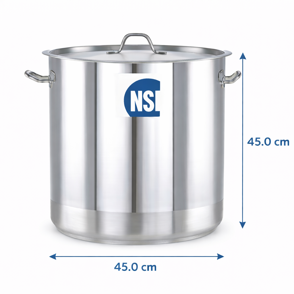 Stainless Steel Cookpot 72 Litre - Pradeep Professional Cookpot 45x45cm 7229S/45