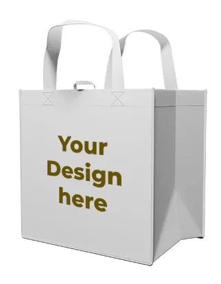 Customized White Handle Carry  Bag 80 GSM, single-color printed (MOQ 1000Pcs)
