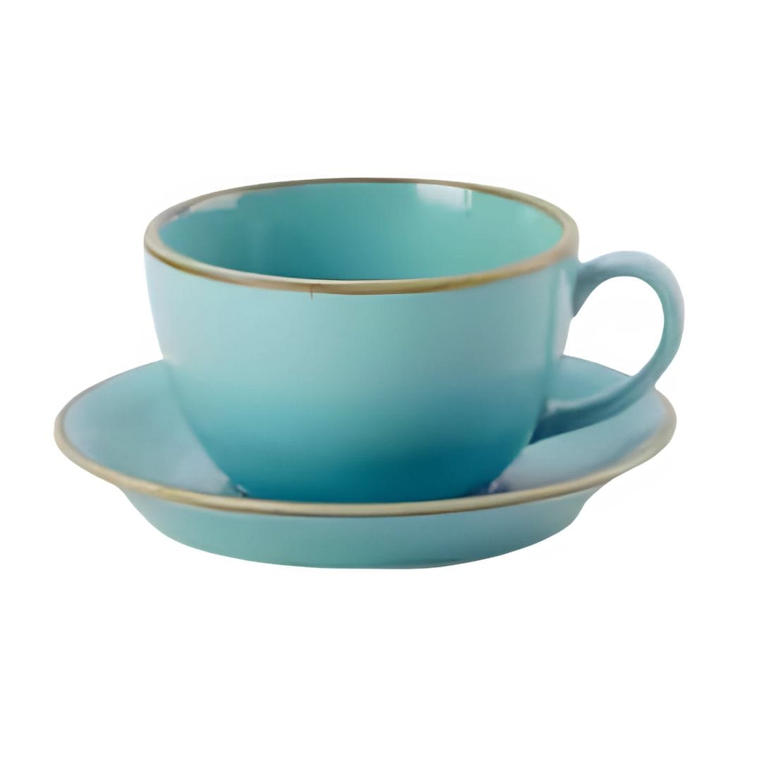 Sanaai Aqua Blue Barista Small Porcelain Cup - 250 ml (Carton of 48 Pc)
