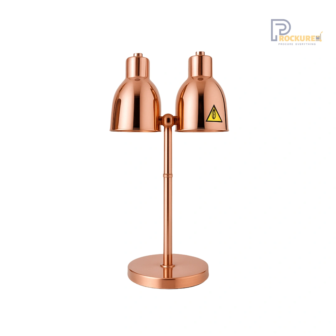 Imported 2 Head Lamp RG – 1100W Dual-Head Electric Food Heating Lamp, Rose Gold