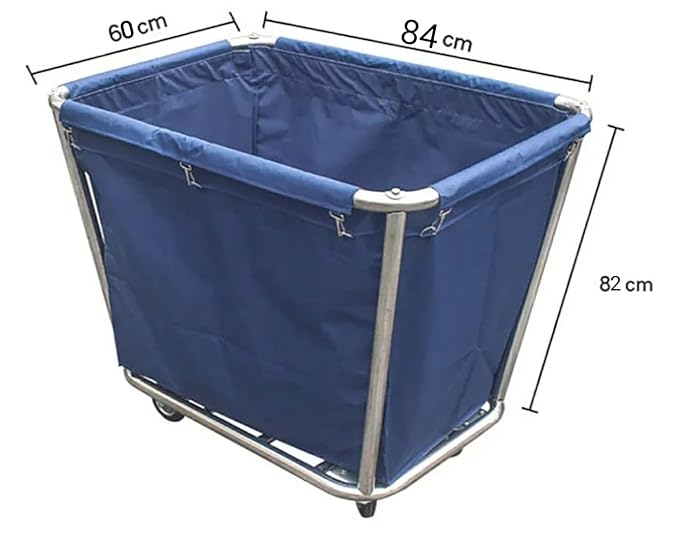 Housekeeping Linen Trolley with Blue Bag - Professional Cleaning