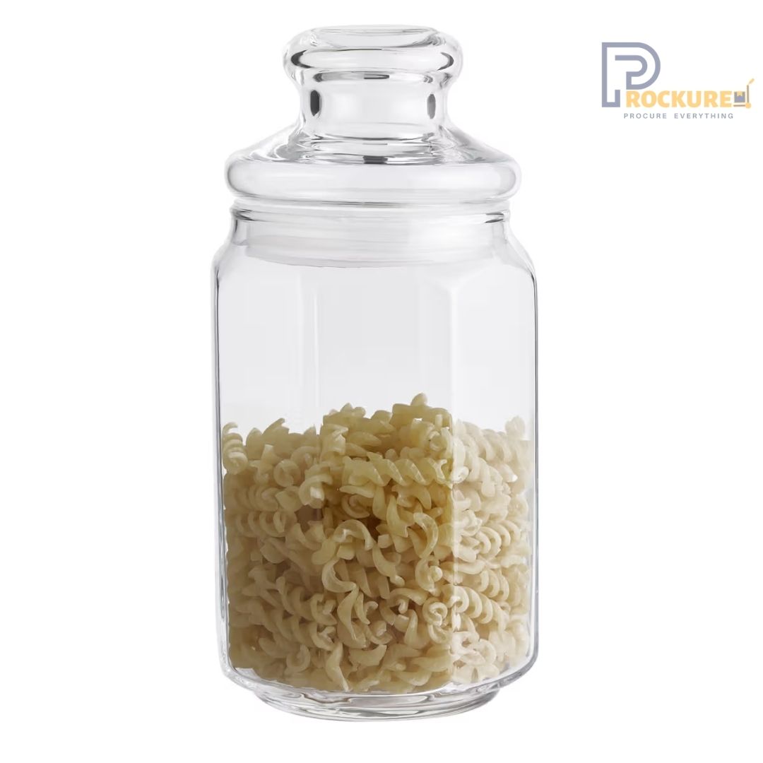 Ocean Tulip Jar with Glass Lid - 780 ml Storage for Kitchen & Dining | 6 pc Carton