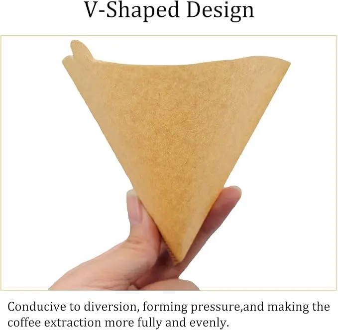 Coffee Filter Paper 14.5 cm – Size 01 Cone Filters for Pour Over Coffee, (Pack of 100) 2
