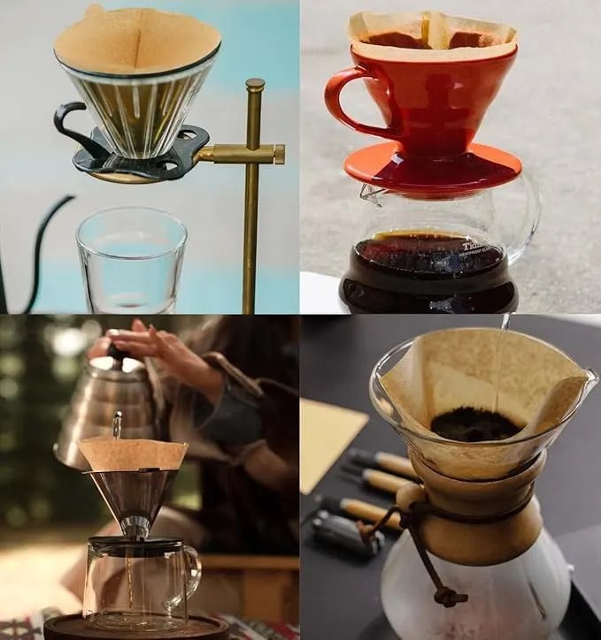 Coffee Filter Paper 14.5 cm – Size 01 Cone Filters for Pour Over Coffee, (Pack of 100) 3