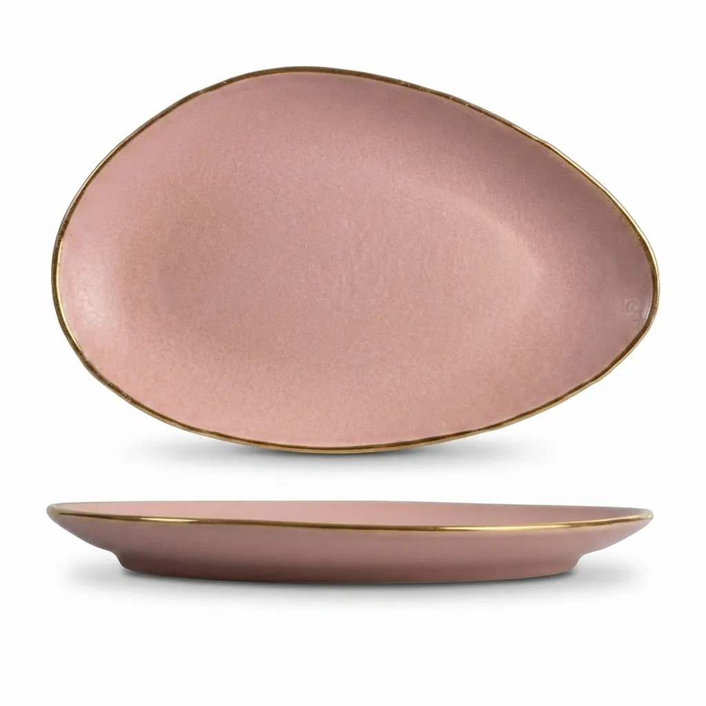 Meraami Aura Blush Ceramic Almond Platter 26 cm
